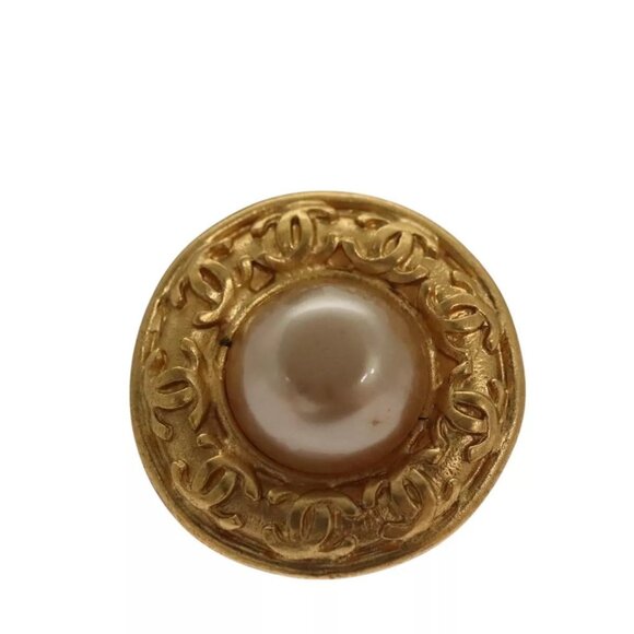 CHANEL Earring metal Gold CC Auth - Picture 5 of 12